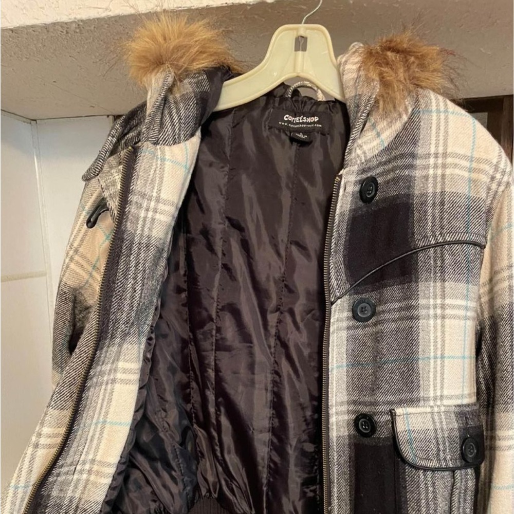 Women’s Checkered Bomber Jacket Size L